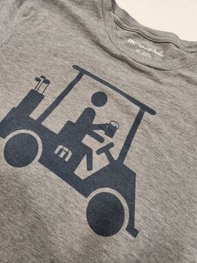 Travis Mathew Golf Cart Graphic T-Shirt Gray Men's Short Sleeve Size M